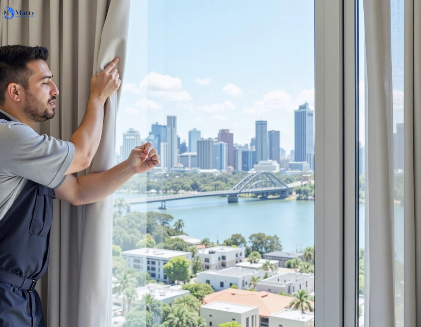 Professional curtain steam cleaning service narellan-vale-nsw QLD by Matty Curtain Cleaning