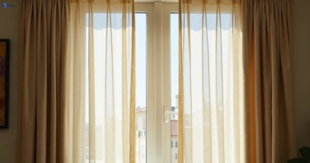 Dull dusty drapes in narellan-vale-nsw before professional cleaning